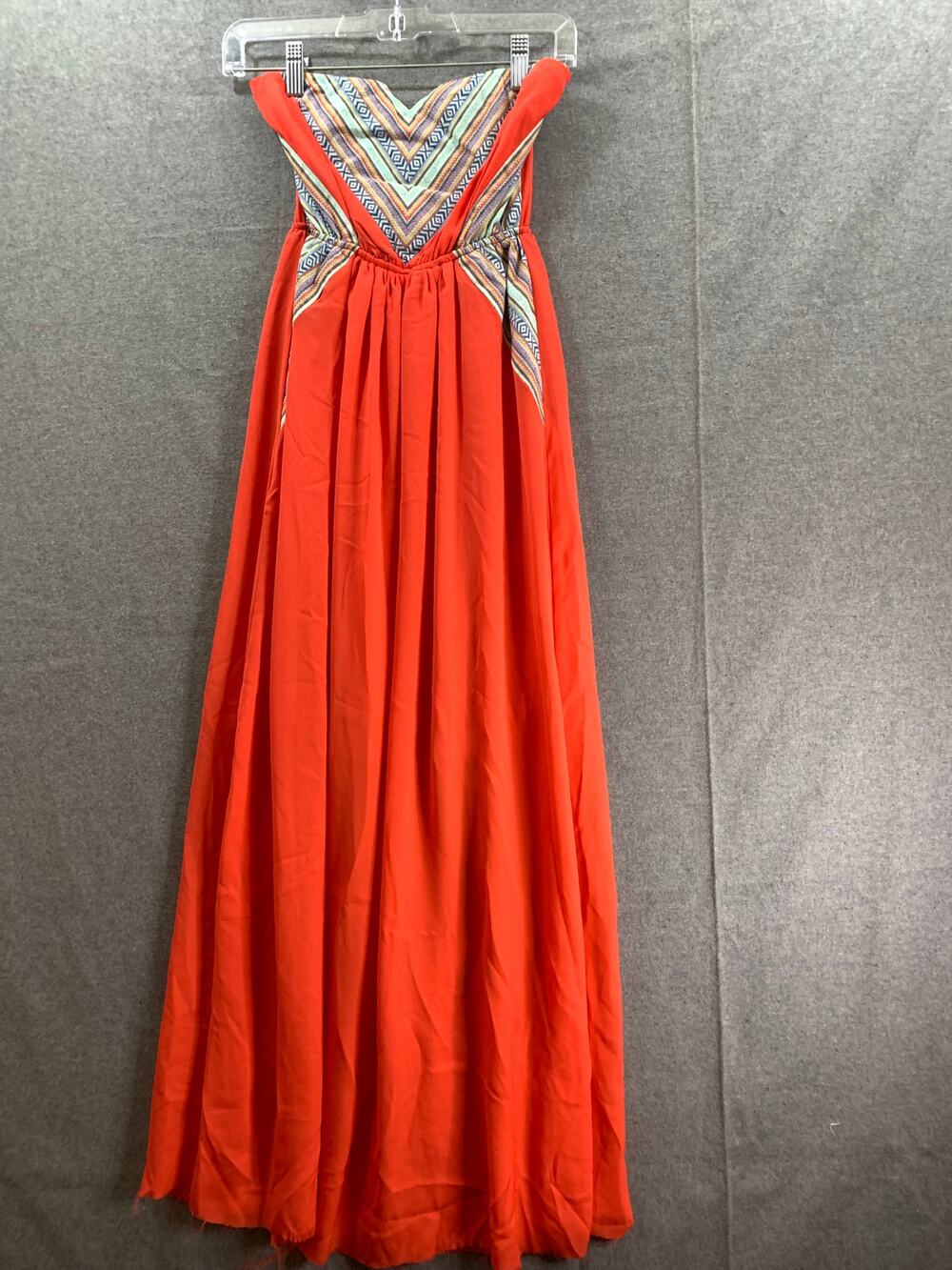 West 36th Maxi Orange Dress Women Size Small Sleeveless